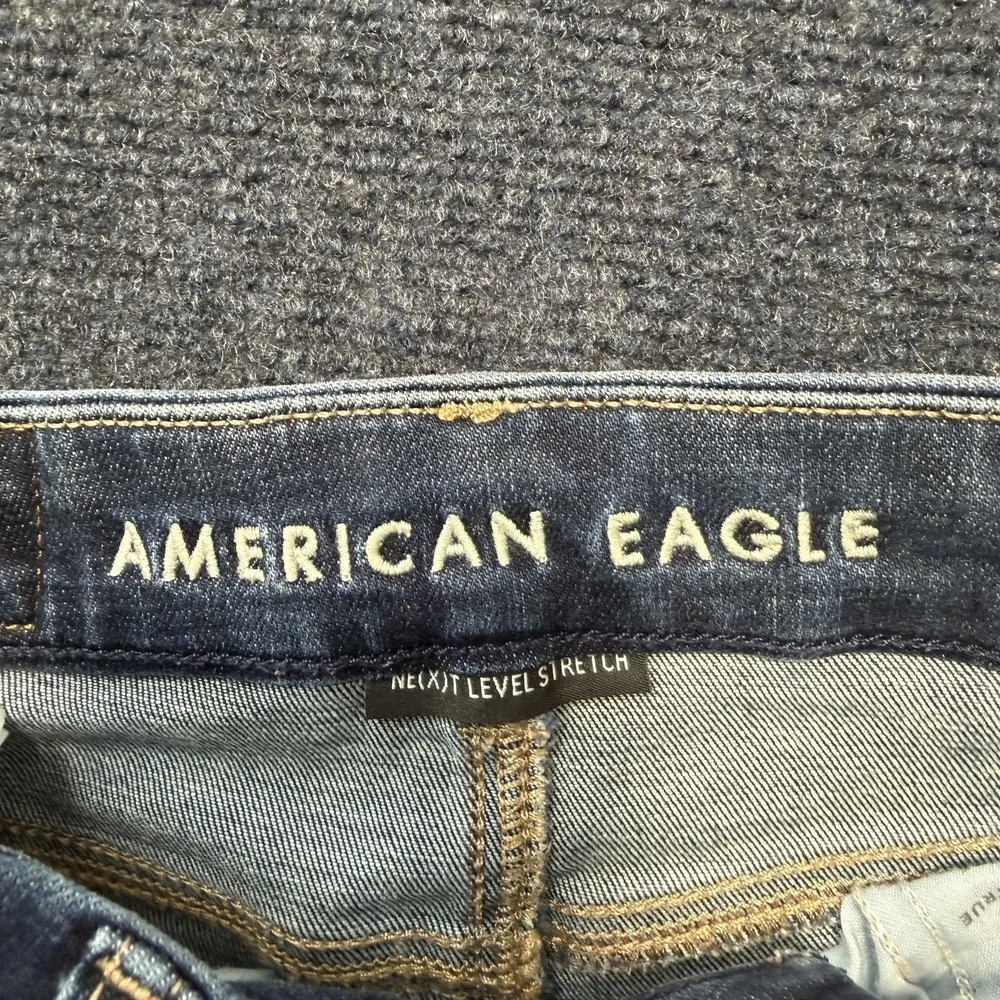 American Eagle Curvy Hi-Rise Jegging Womens 00 Blue Next Level Stretch Denim